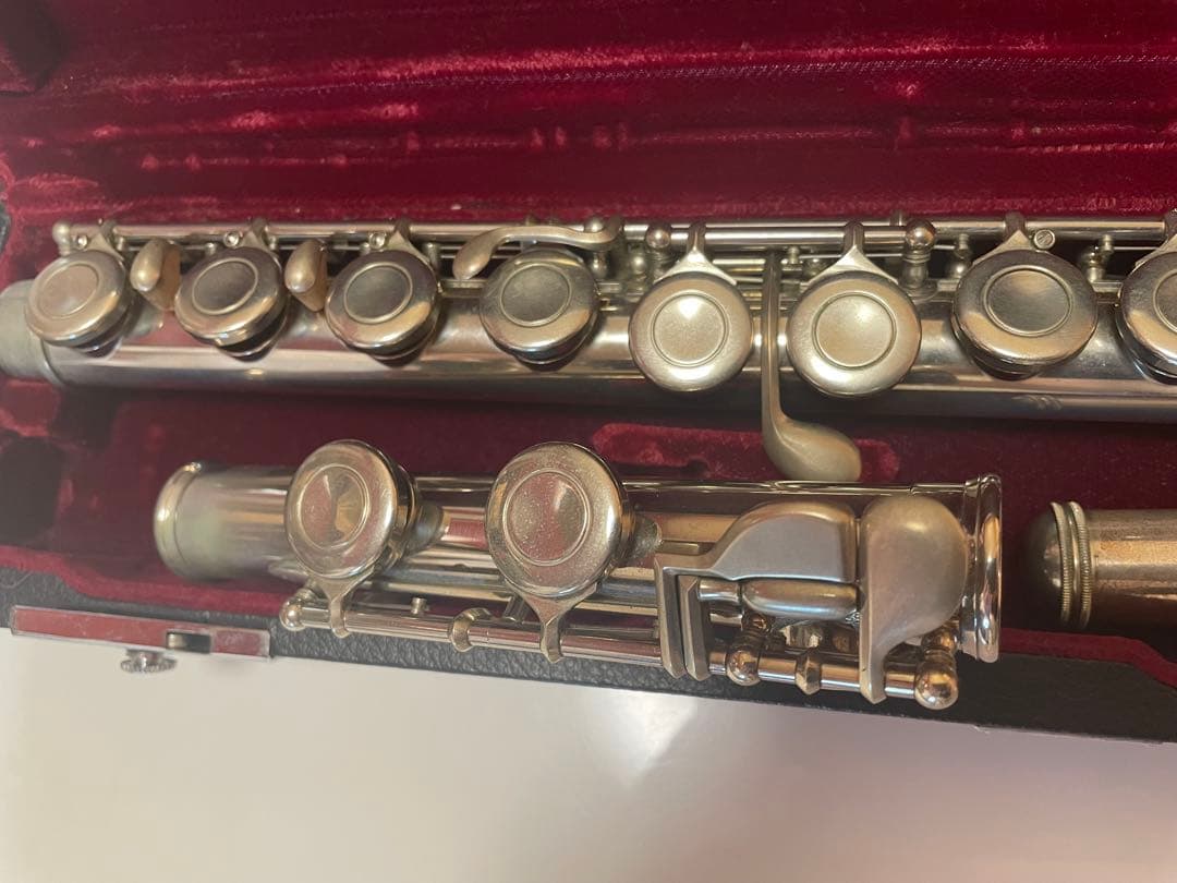 【匿名配送】Muramatsu フルート 銀製 ケース付き　頭部菅銀製