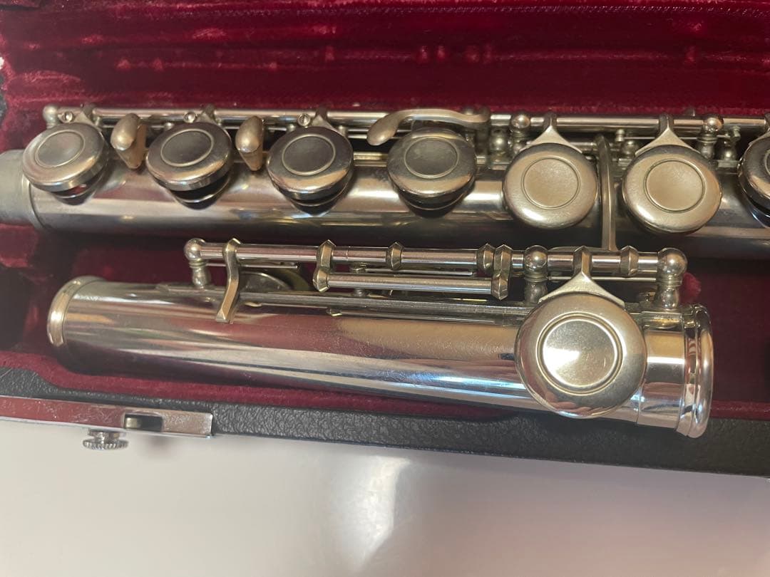 【匿名配送】Muramatsu フルート 銀製 ケース付き　頭部菅銀製