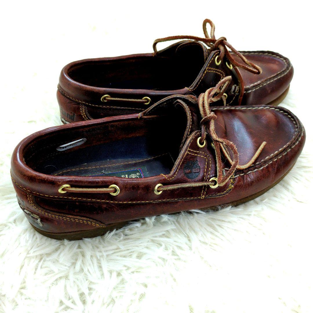 ティンバーランド　デッキシューズ　モカシン　25.5cm　レザー　モカブラウン