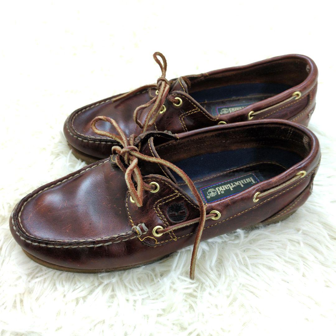 ティンバーランド　デッキシューズ　モカシン　25.5cm　レザー　モカブラウン