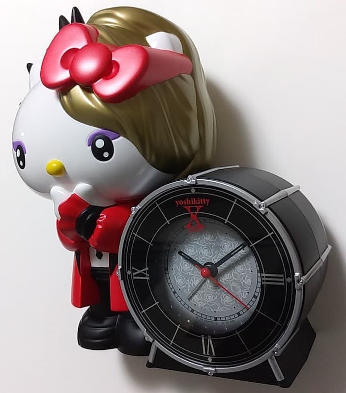 ★限定赤Yoshikitty目覚まし時計YOSHIKI×ハローキティXJAPAN