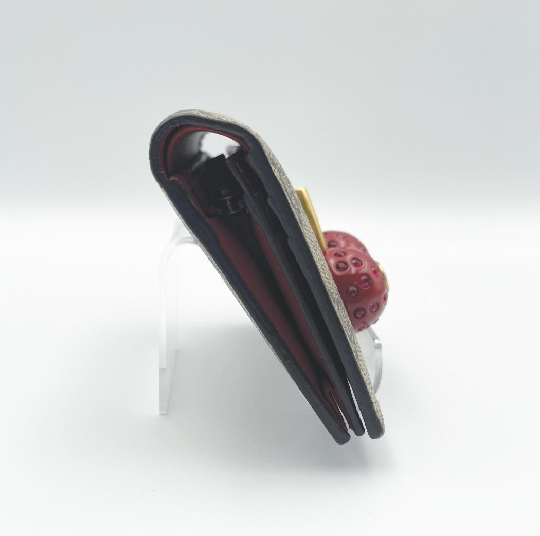【GUCCI（グッチ）】さくらんぼ 財布 GGスプリーム コンパクト
