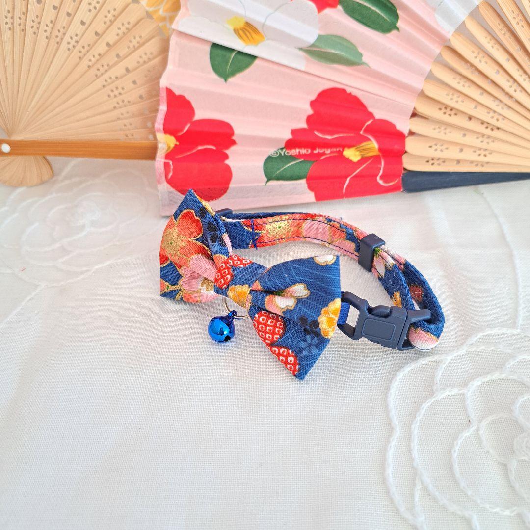 和風リボン、わんちゃん猫ちゃん用首輪