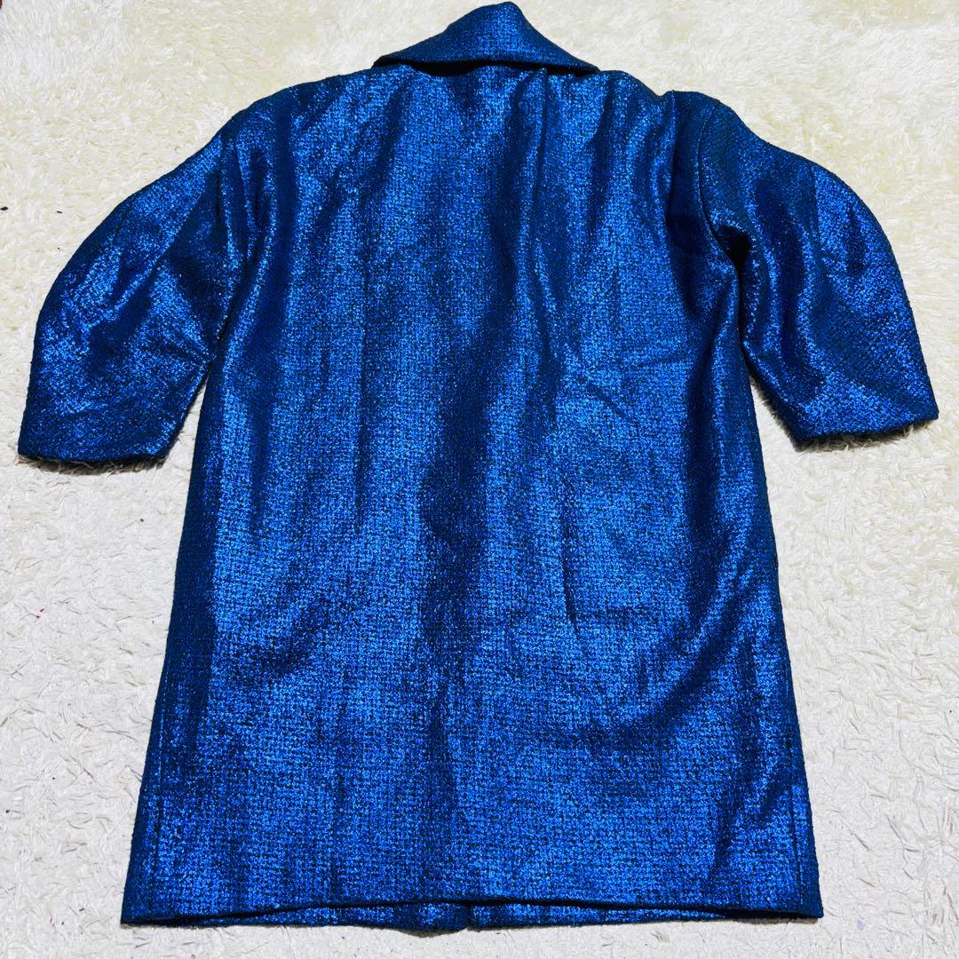 ✨極希少✨ヴィヴィアン チェスターコート スパンコール 裏地総柄 ブルー