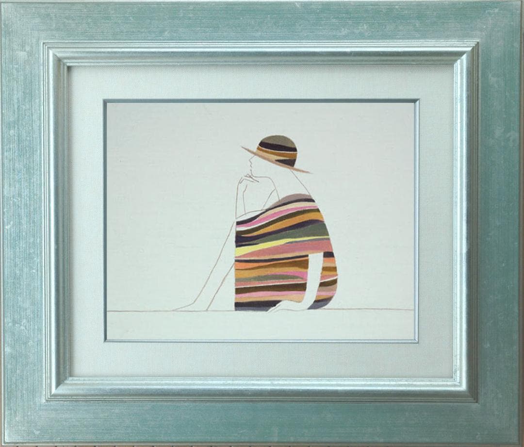 油絵 菅家令子 絵 絵画 インテリア F3-041214 人物　女性