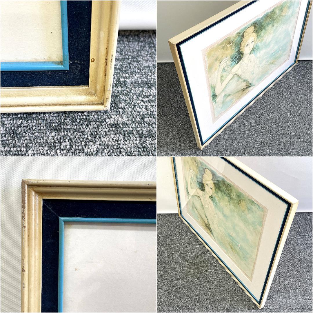 真作保証 ベルナール・シャロワ『白いネックレス』大作大判 リトグラフ