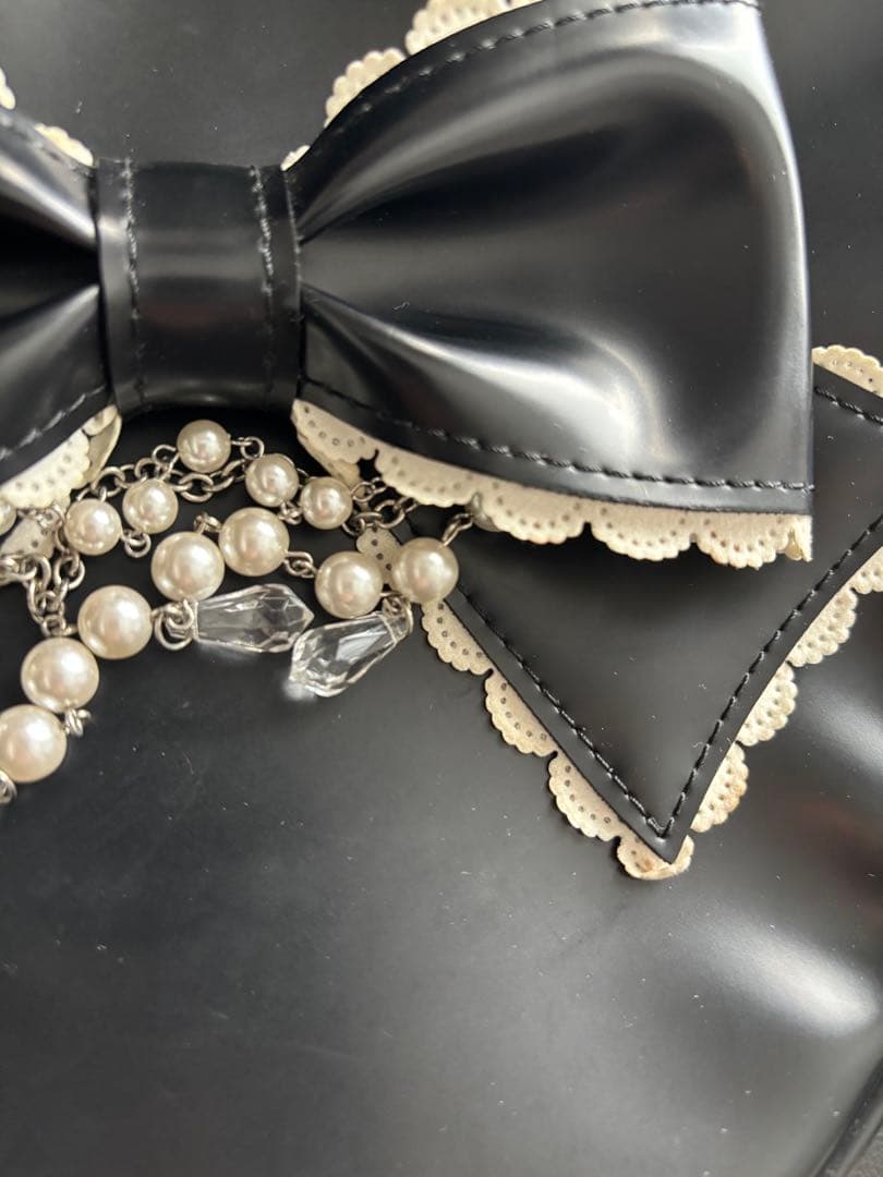 Angelic Pretty ブラックハート型ショルダーバッグ