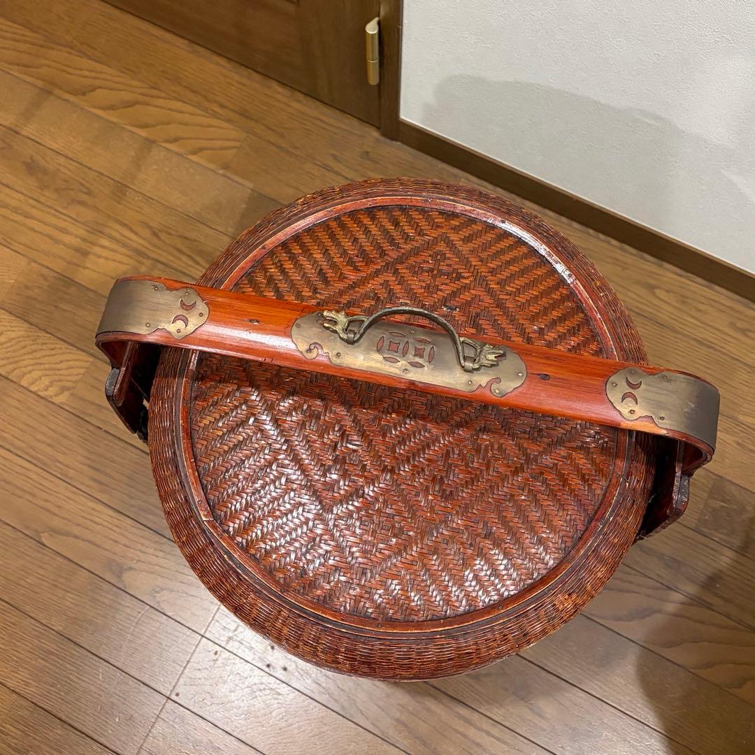 アンティーク】中国 20世紀 ラタン ウェディングボックス｜Oriental