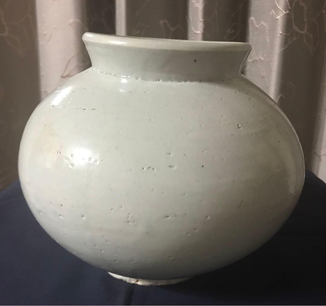 李朝　白磁　壷　朝鮮　古陶磁