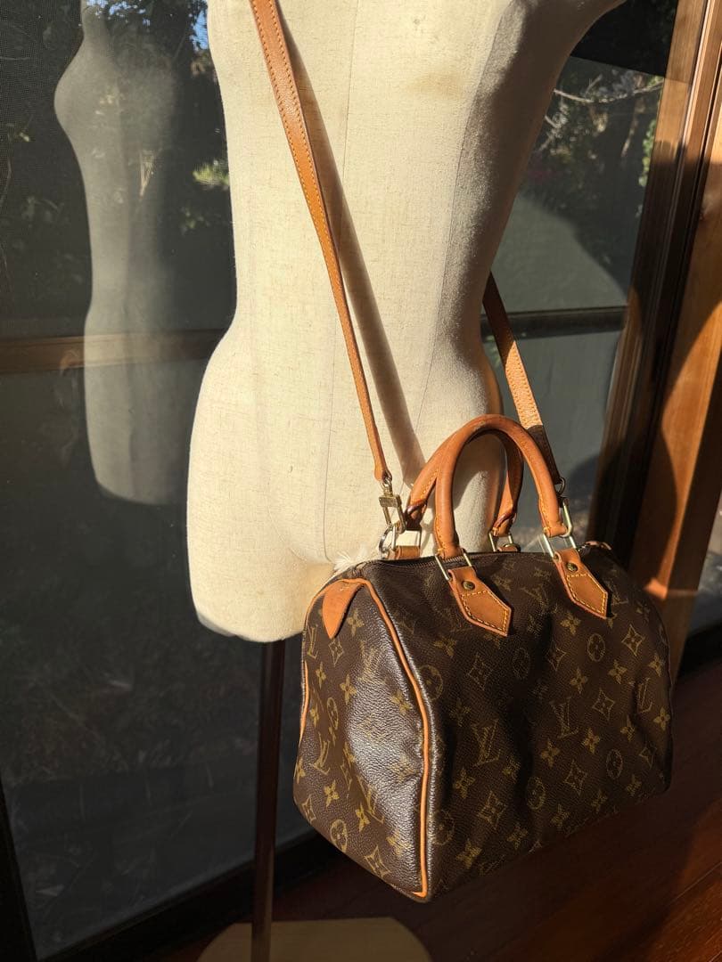 ルイヴィトン●スピーディ25 ●正規ショルダー付き●斜め掛け●中古美品
