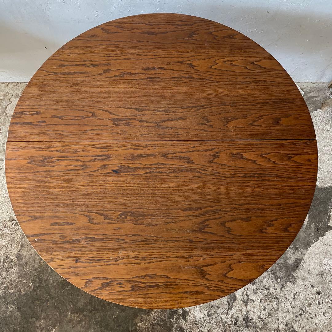 ビンテージ ラウンドエクステンションダイニングテーブル no4