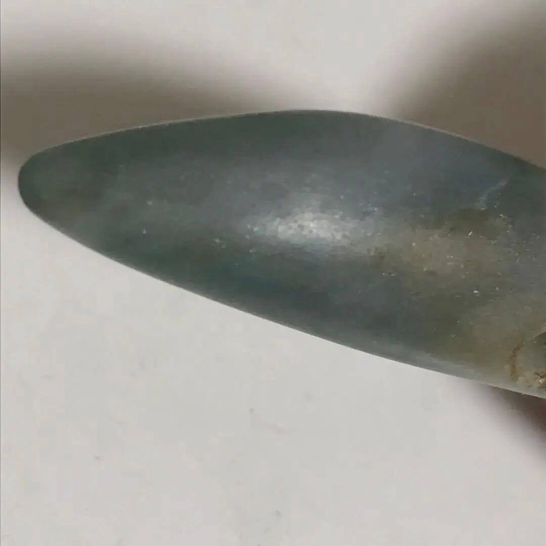 shop販売中　糸魚川翡翠大珠　ろうかん青グレー　24.8g 出土品