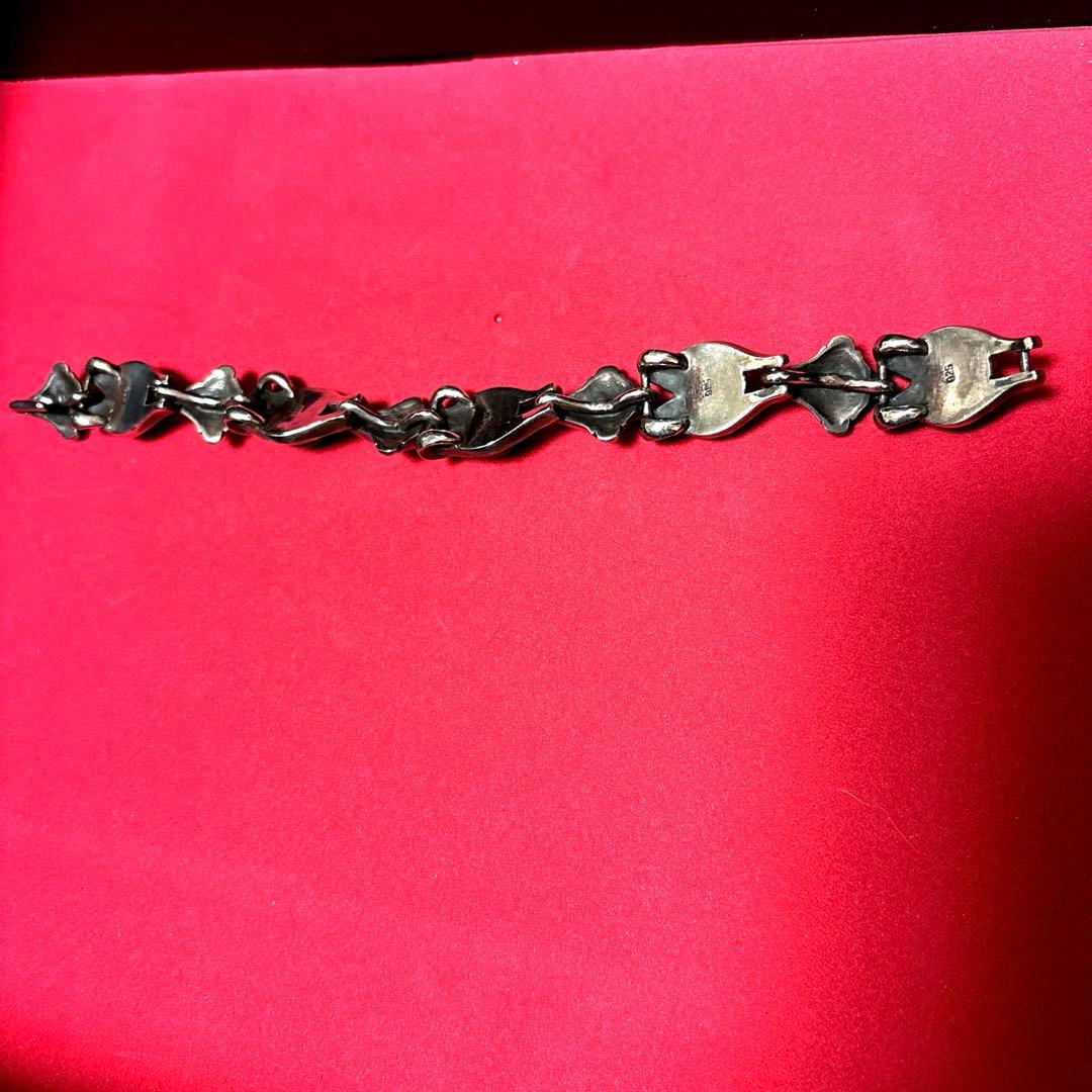 シルバー925 オニキス ブレスレット 90g vintage 重量級