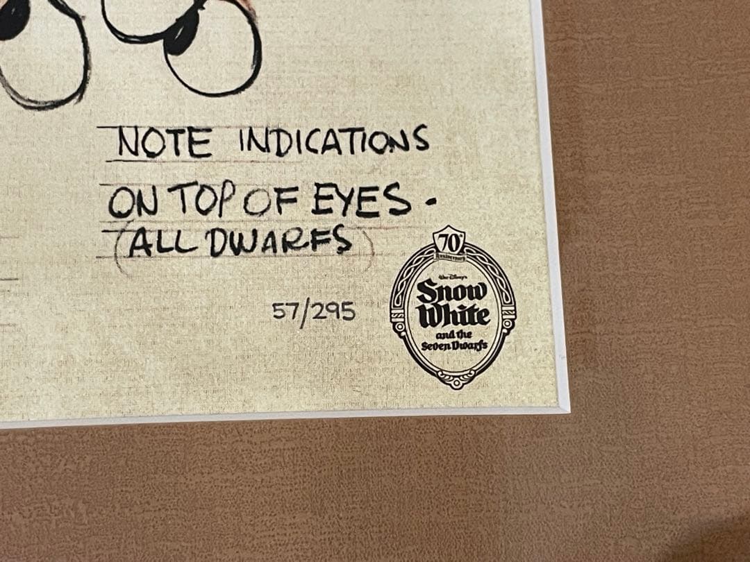 希少品】ディズニー作品 白雪姫の七人の小人 キャラクターコンセプト