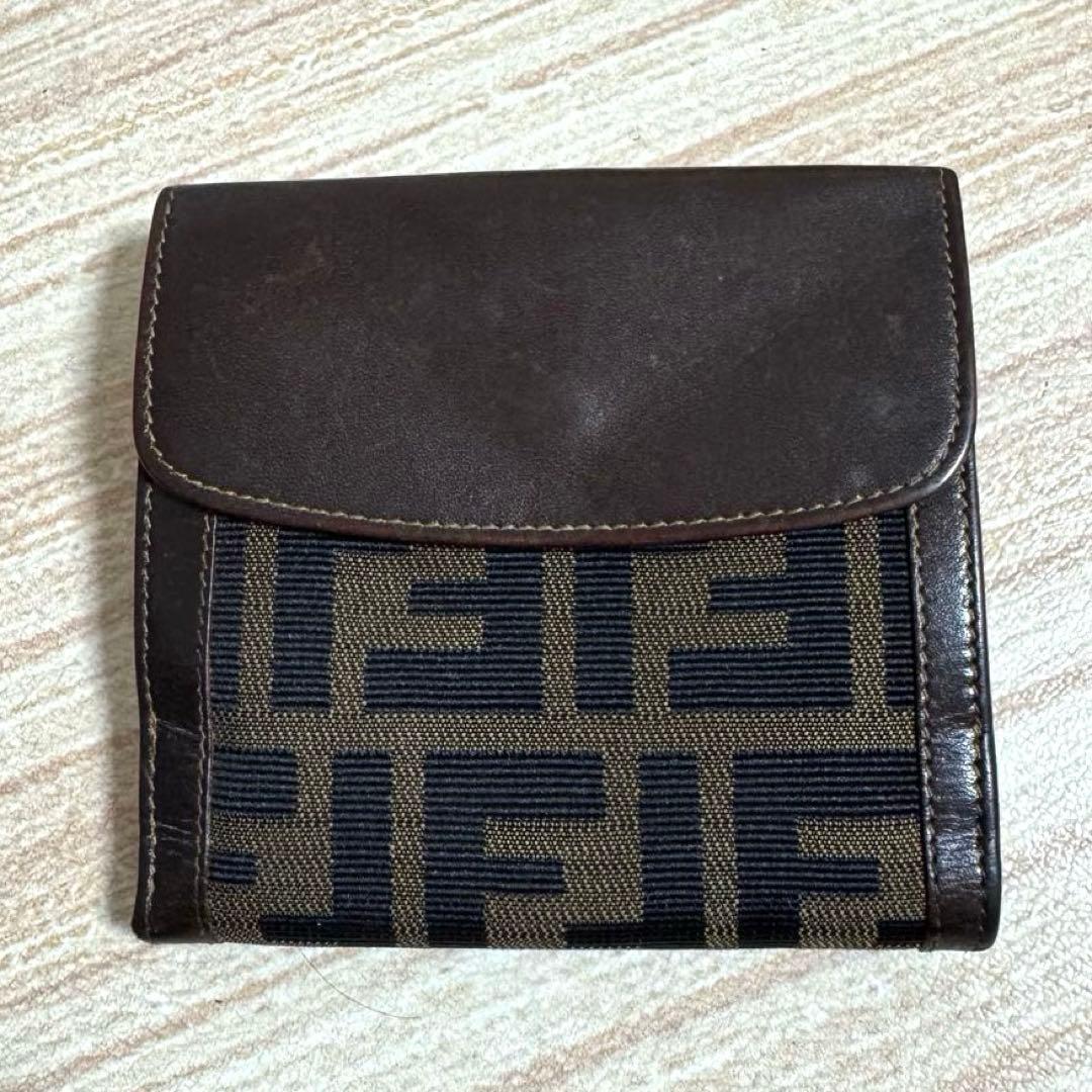 FENDI 二つ折り財布 FFロゴ ブラウン/ブラック - メルカリ