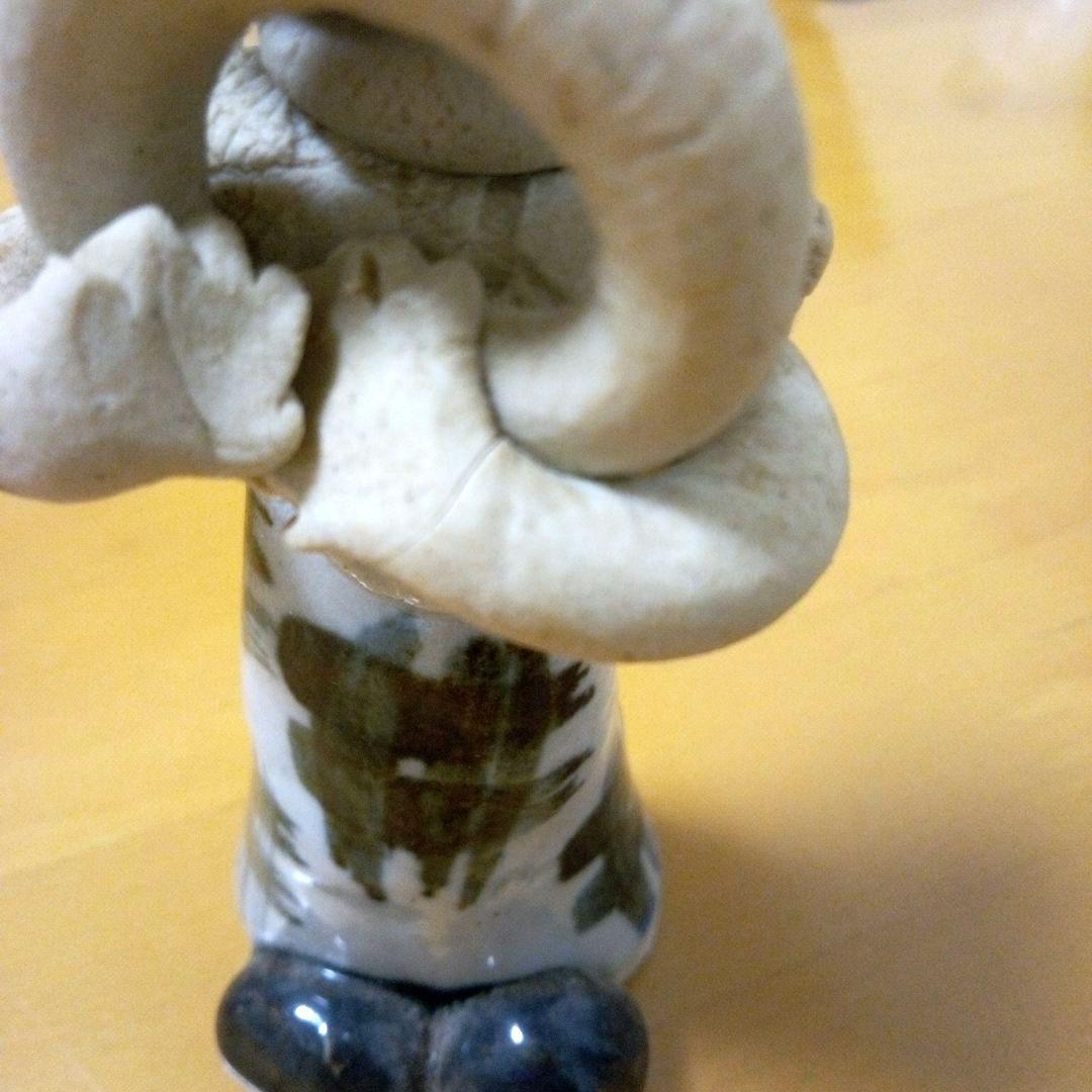 砥部焼き 森元青芳 青芳人形 5体 磁器 置物 手作り 工芸品