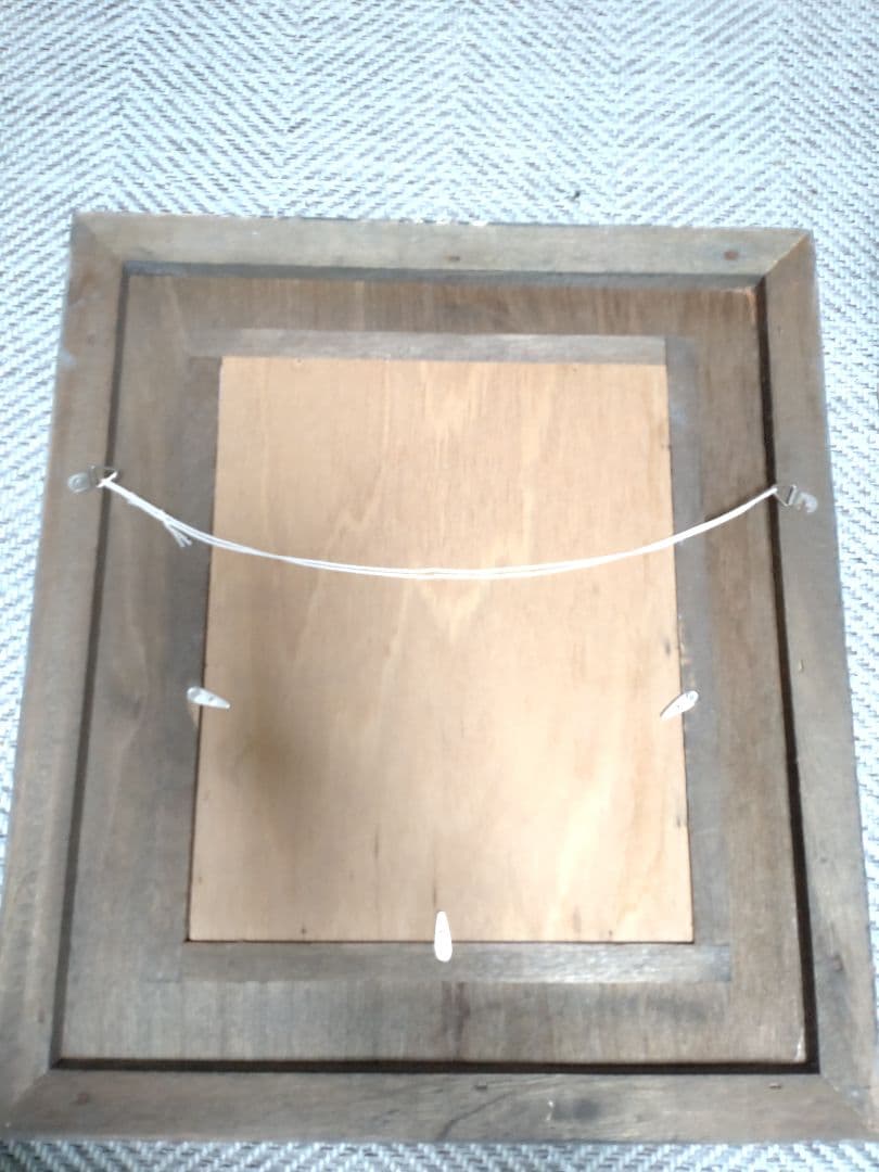 兎の油絵【耳をすます】1点物の原画/作詞サイン入り◇