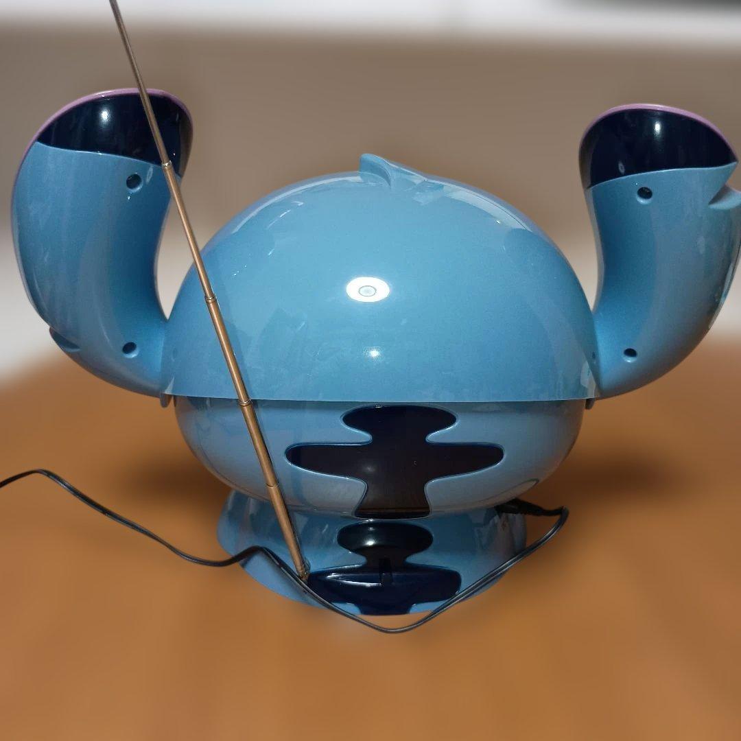 スティッチ CDプレーヤー AMFMラジオ LINE IN接続 電源ON目が点灯