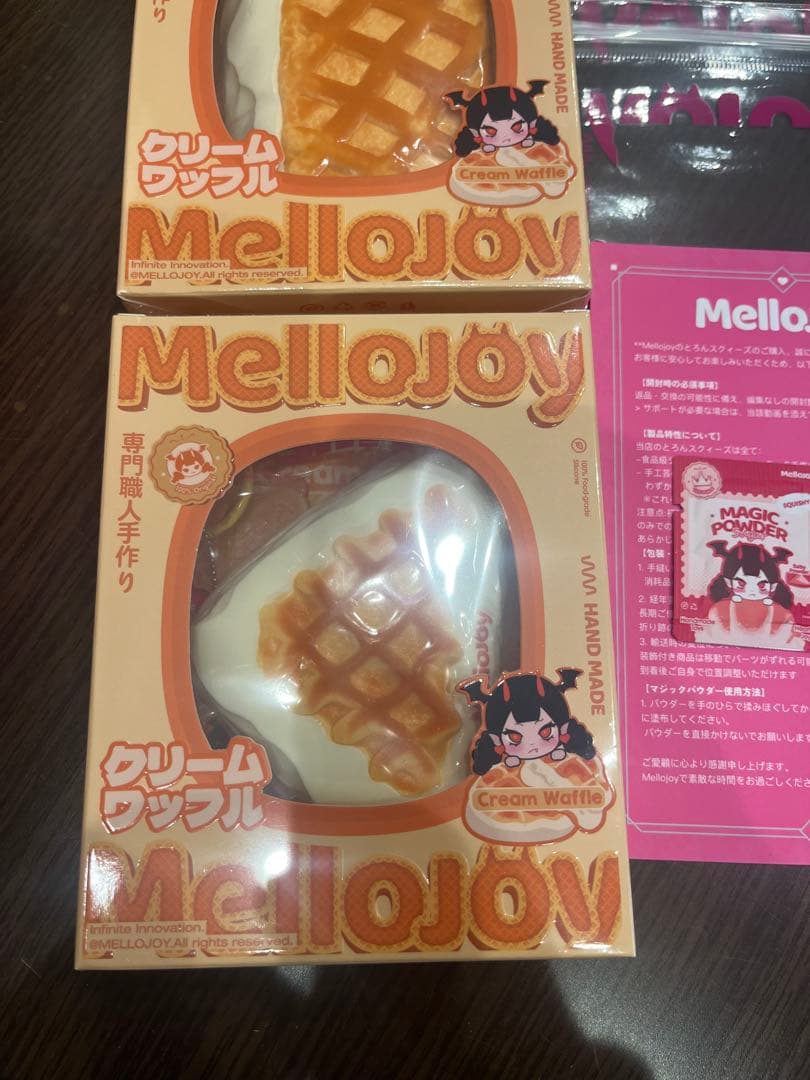クリームワッフル Mellojoy メロジョイ 三角　スクエア 2個セット