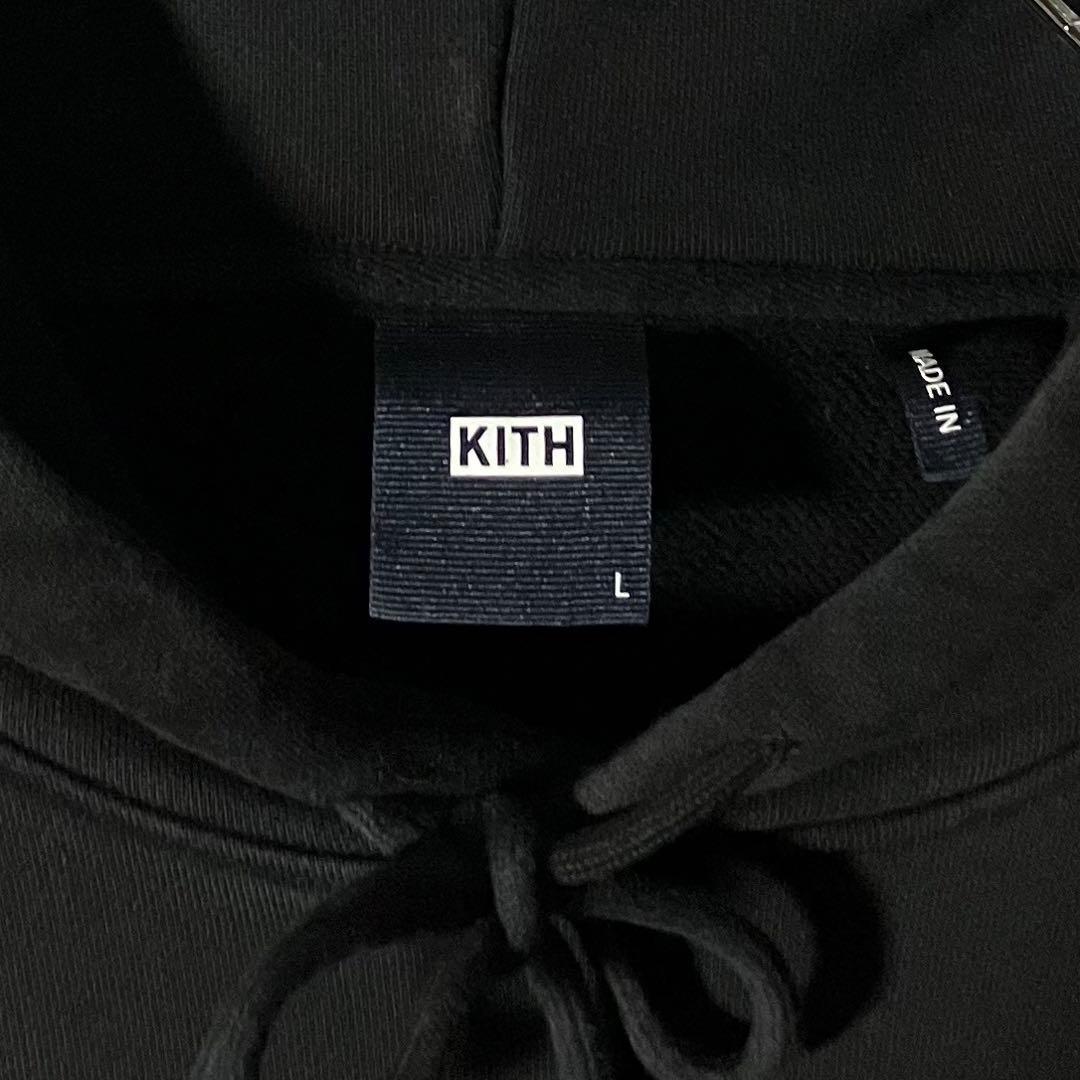 【入手困難】KITHキス☆刺繍ロゴスウェットパーカー希少サイズL