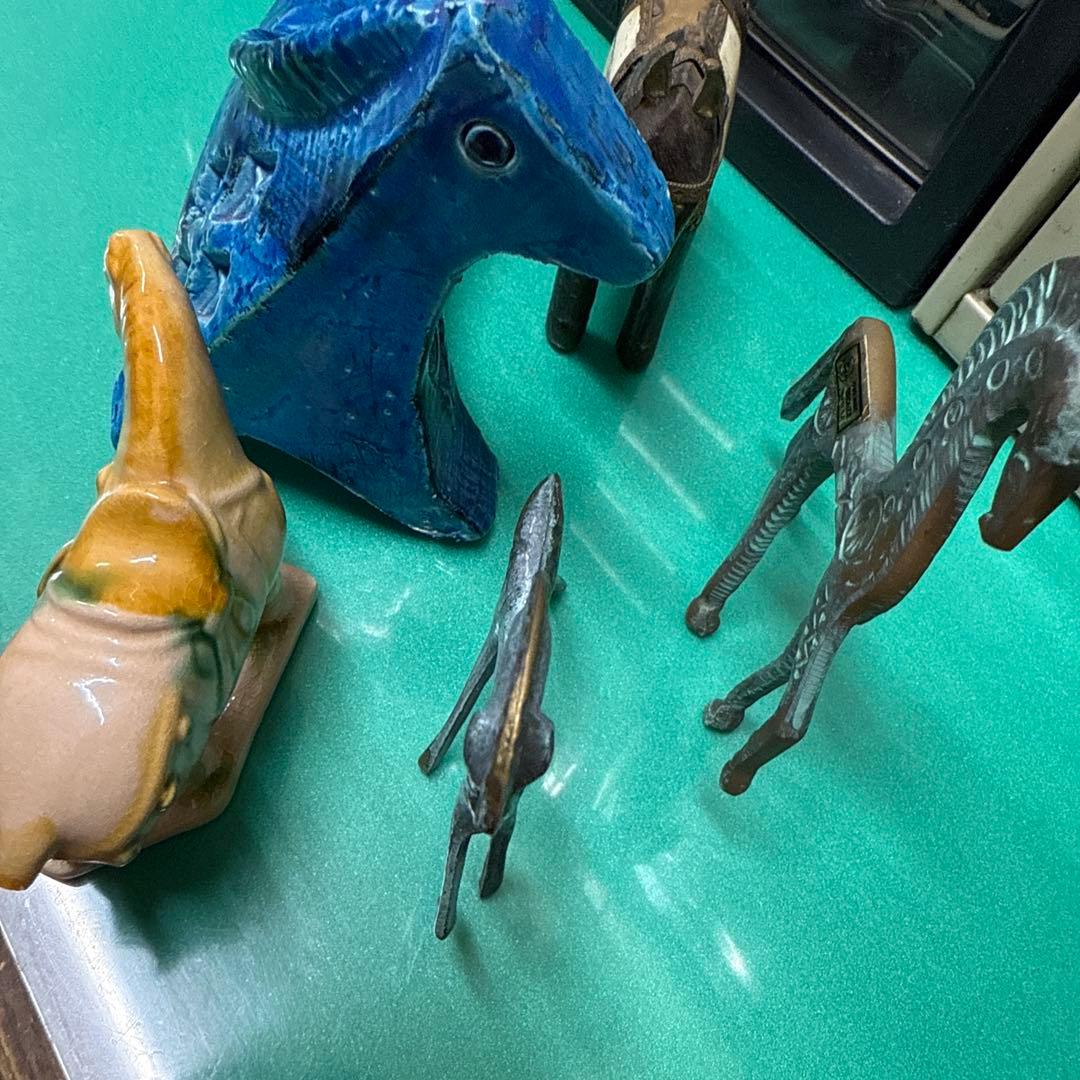 馬のオブジェ ヴィンテージ インテリア 木製 炻器 銅製 まとめ売り
