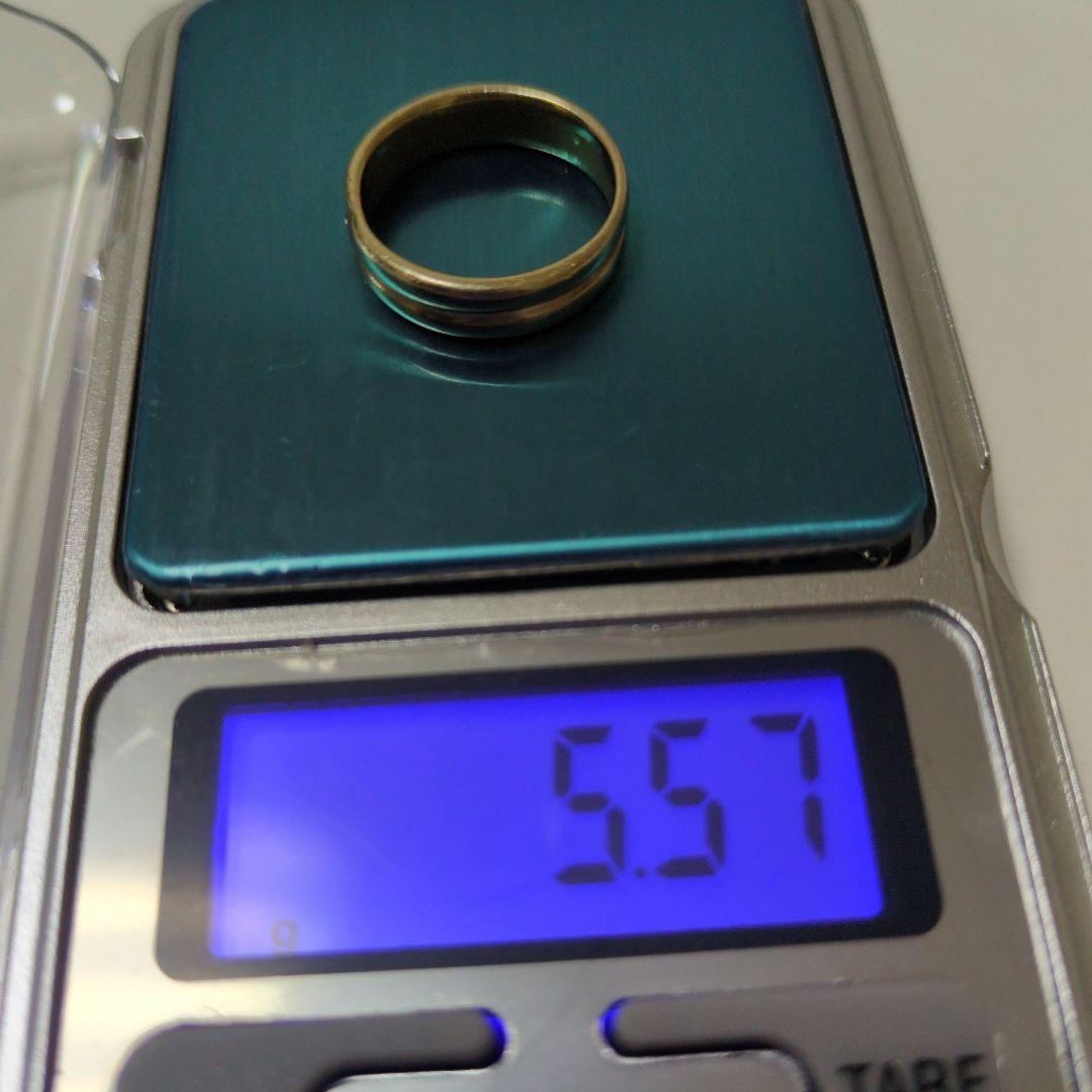 恆*洋様 ＷＧk18リング 青色宝石付き