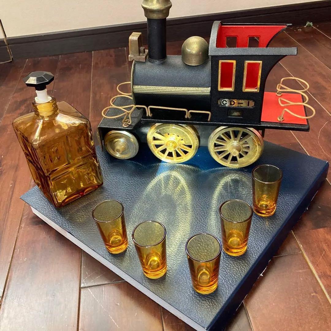 機関車スタンド付き ショットグラスセット デカンタ ボトル - メルカリ