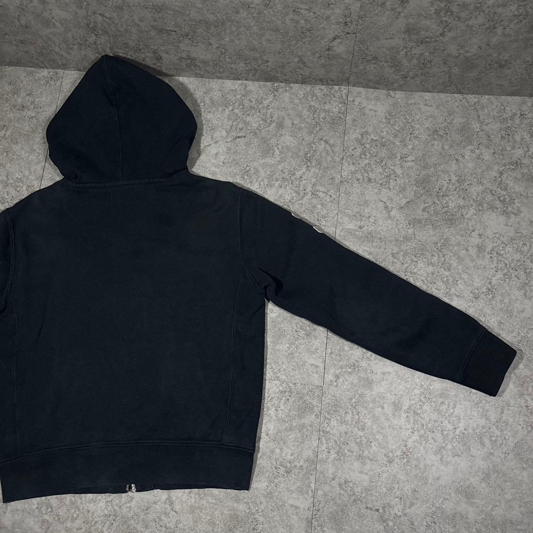 ポロ ラルフローレン UNISEX ビッグポニー ジップパーカー 黒 裏チェック