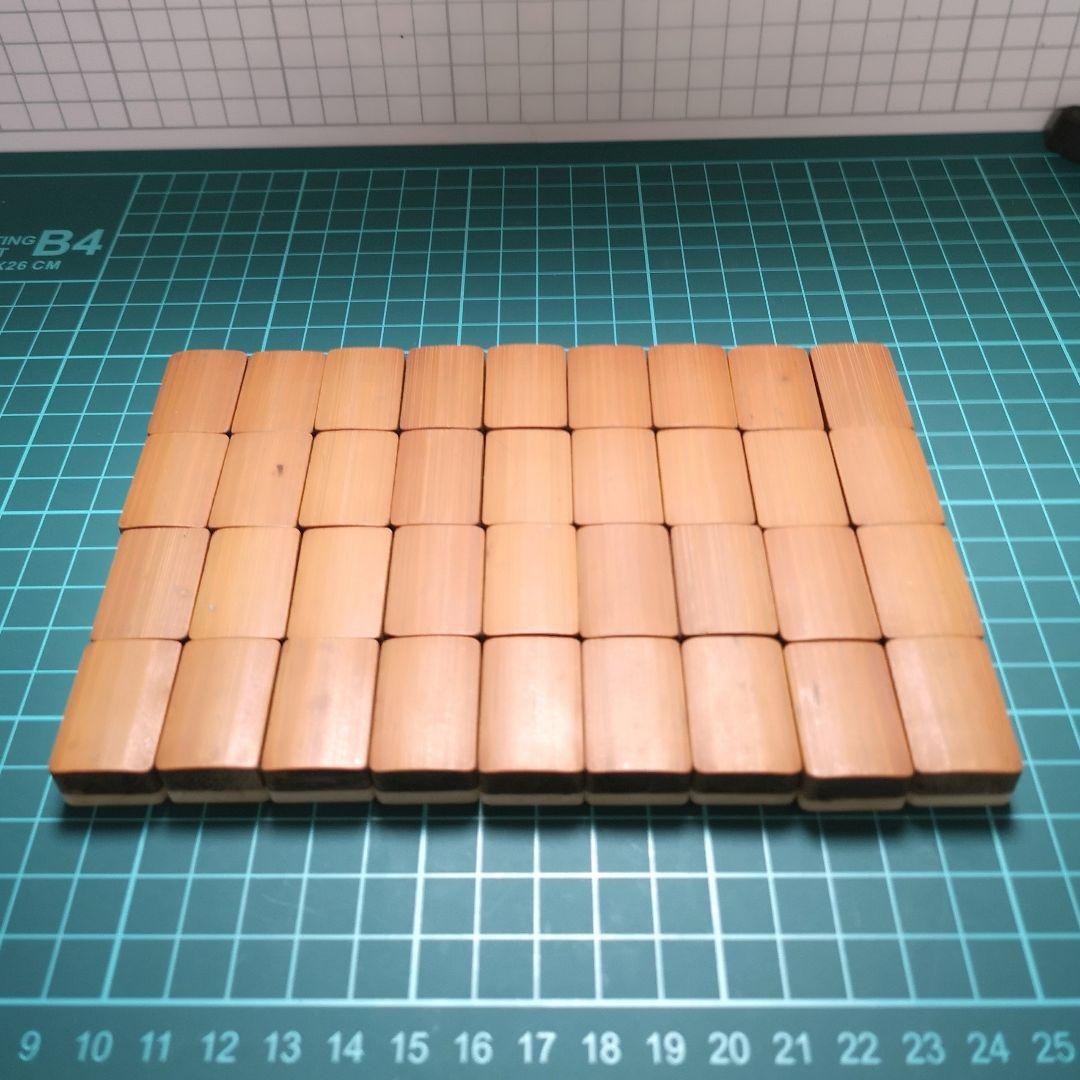 麻雀牌 骨と竹 骨董品 木箱入り 上海古鎮