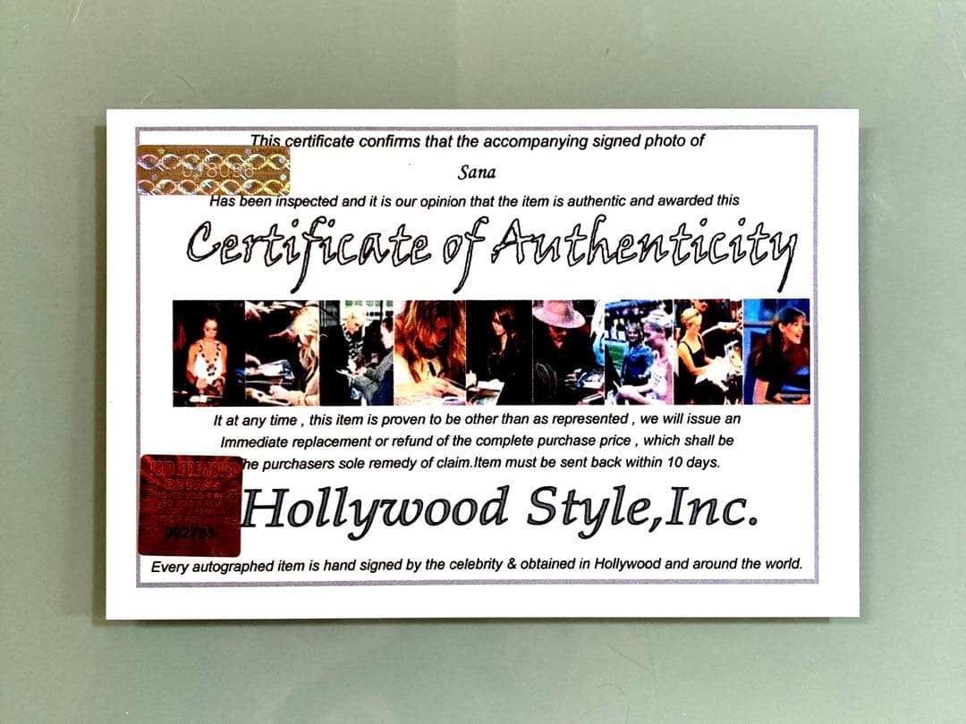 サナ直筆サイン入り2Lサイズ写真…SANA…TWICE…