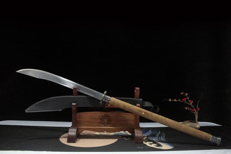 朴刀 古兵器 武具　刀装具 手鍛造打 鋼刀 冷兵器 護身工具 装飾用 模造刀