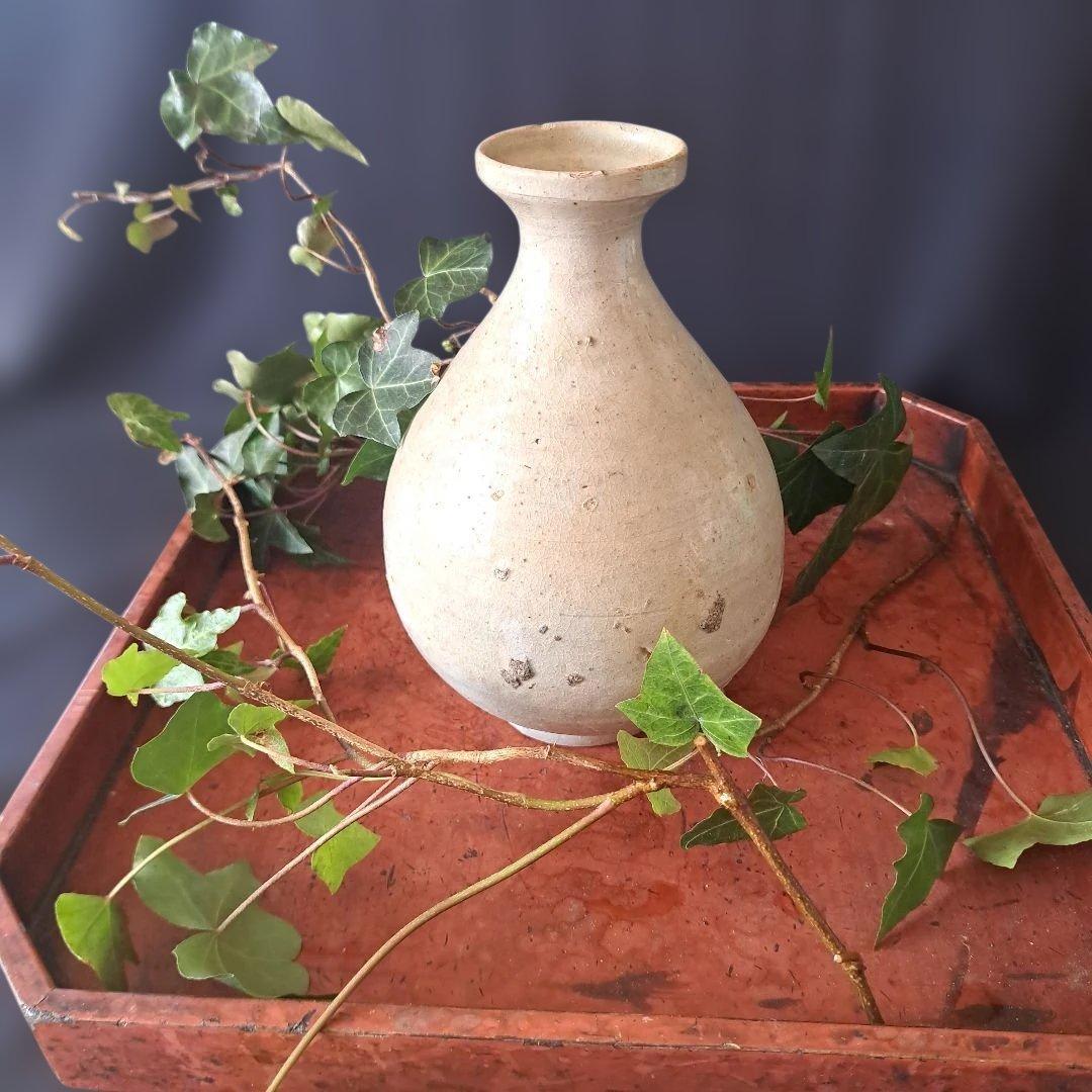 特別出品！ これぞ骨董！」 李朝 白磁徳利 (幅13cm 高さ20cm) 骨董