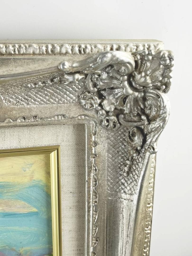 美品 大前博士作 真贋保証 六月のルクサンブル 風景画 6号 額装 直筆サイン