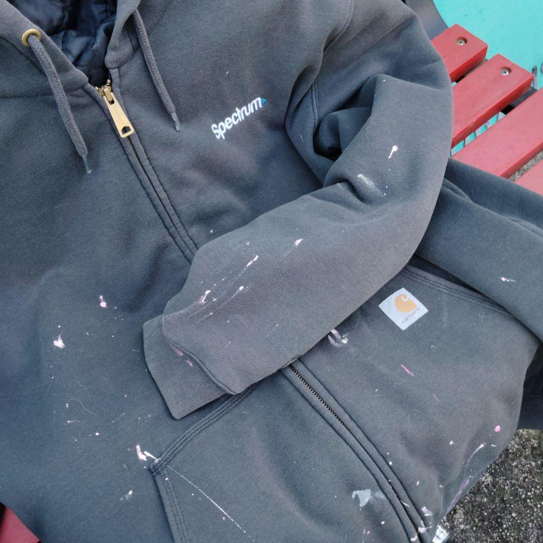 は*や様 レア Carhartt カーハート 裏地キルトフルジップパーカーアクテ