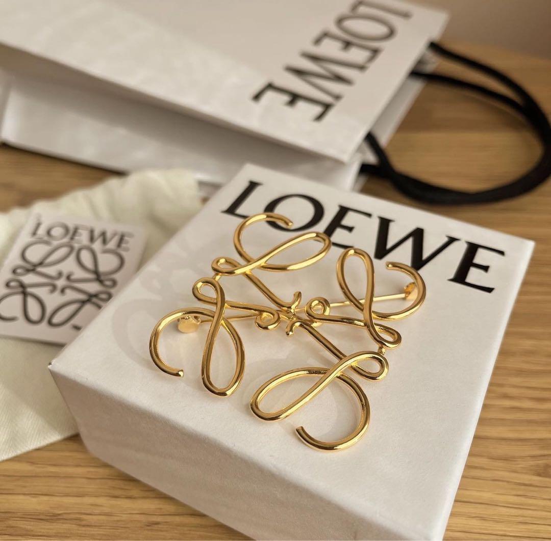 正規品】LOEWE ロエベ ブローチ ゴールド【ギャランティカード付き】