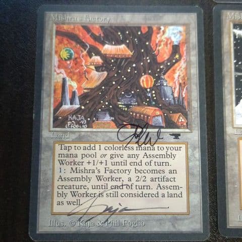MTG　Mishra's Factory（ミシュラの工廠　春夏秋冬）一部サイン入