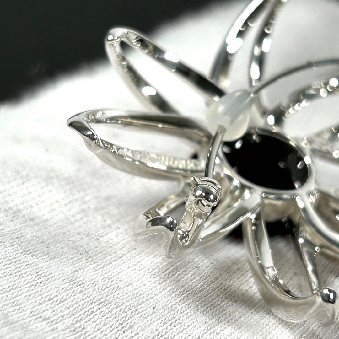 ティファニー ブローチ ファイヤーワークス シルバー925×オニキス 箱