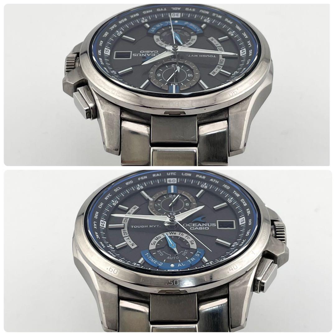 【稼働/タフソーラー】カシオ　オシアナス　電波ソーラー　チタン　腕時計　メンズ