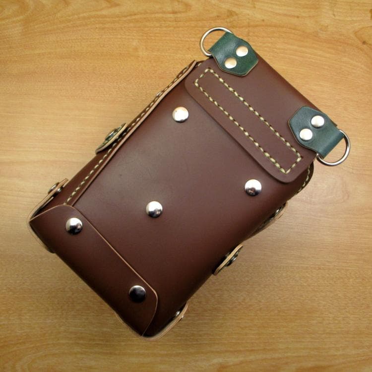 トリマー向き】 ブラウン＆Dグリーン 8丁 シザーケース TSC-13/CBC