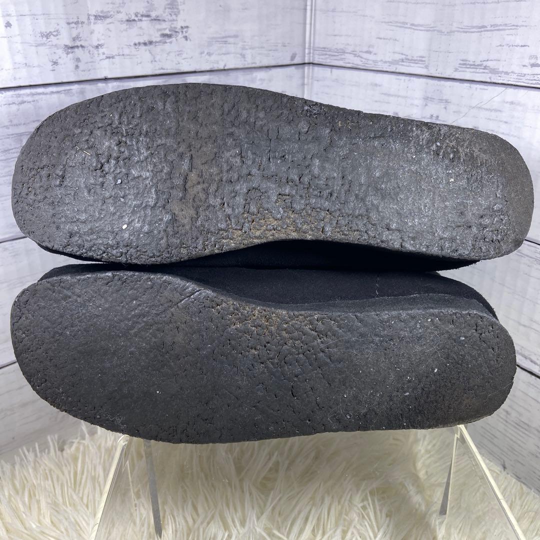 チャーム＆変え紐付✨クラークスCLARKS ORIGINALS ワラビー 黒色