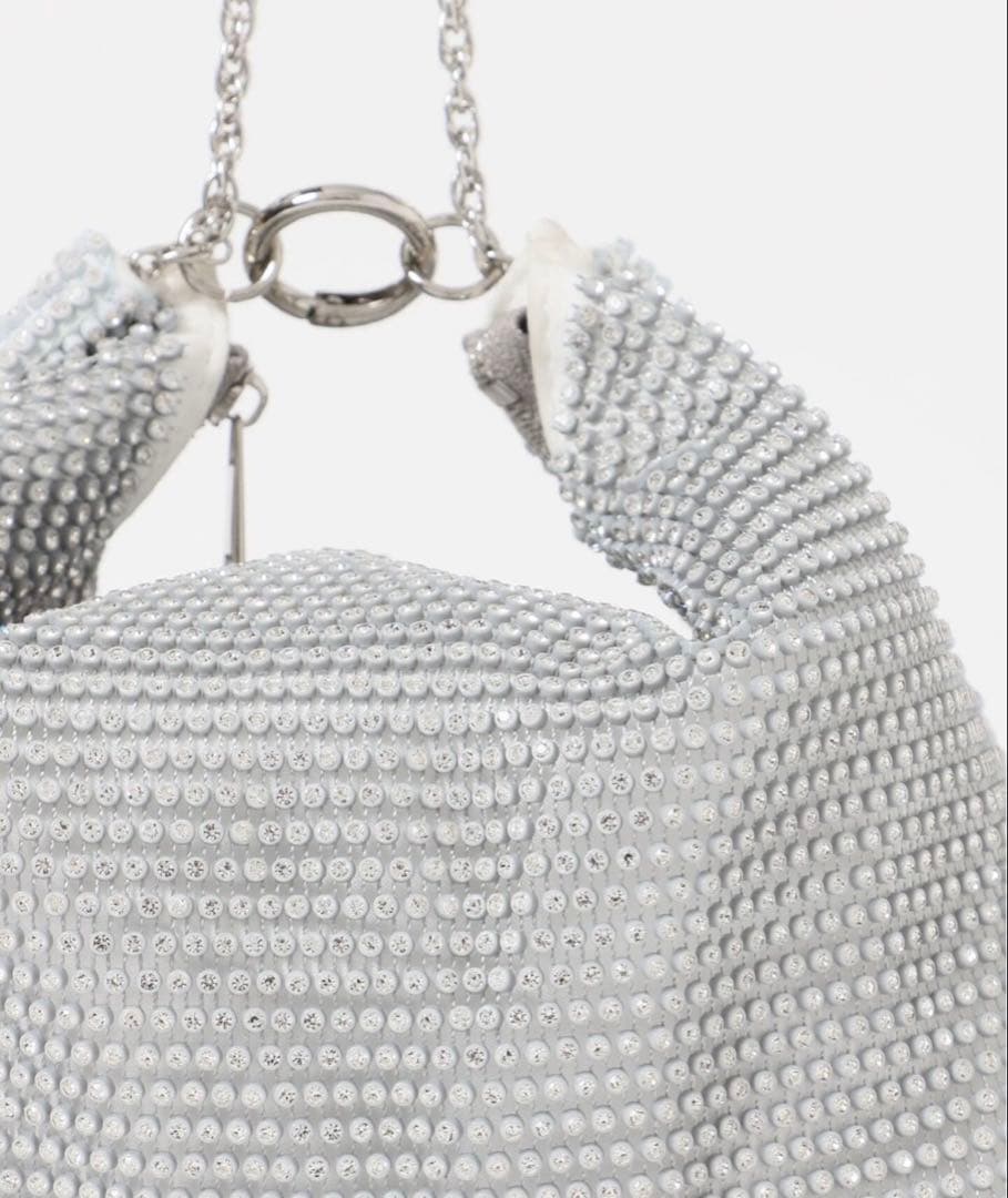 NOBLE 2wayラインストーンバッグ　シルバー