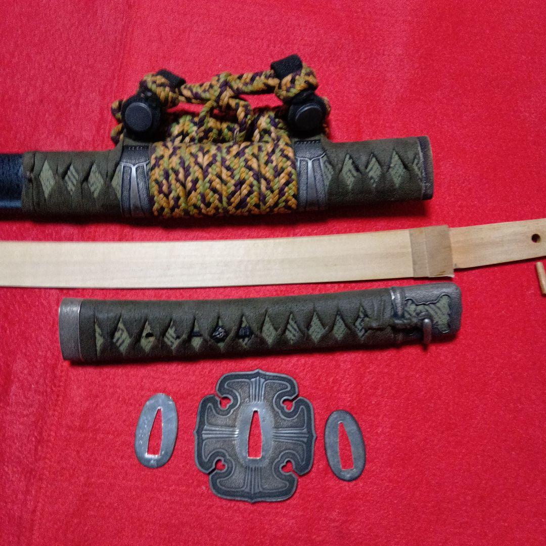 太刀拵え総銀金具現代製　新品高級拵え袋房付き。