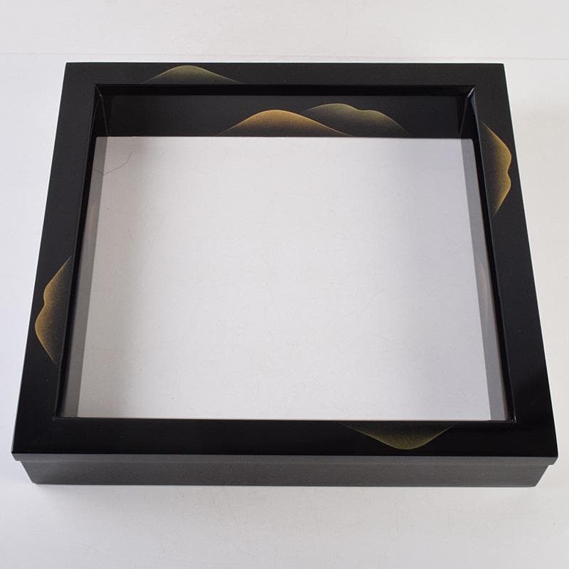 茶道具 蒔絵師 村田宗覚作 遠山蒔絵 炉縁 共箱 C R9245B