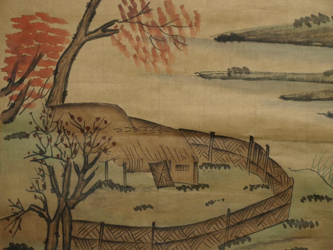 民間仕入れ品 中国清時代の人物図 肉筆絵 激安骨董品 BD151A7-1