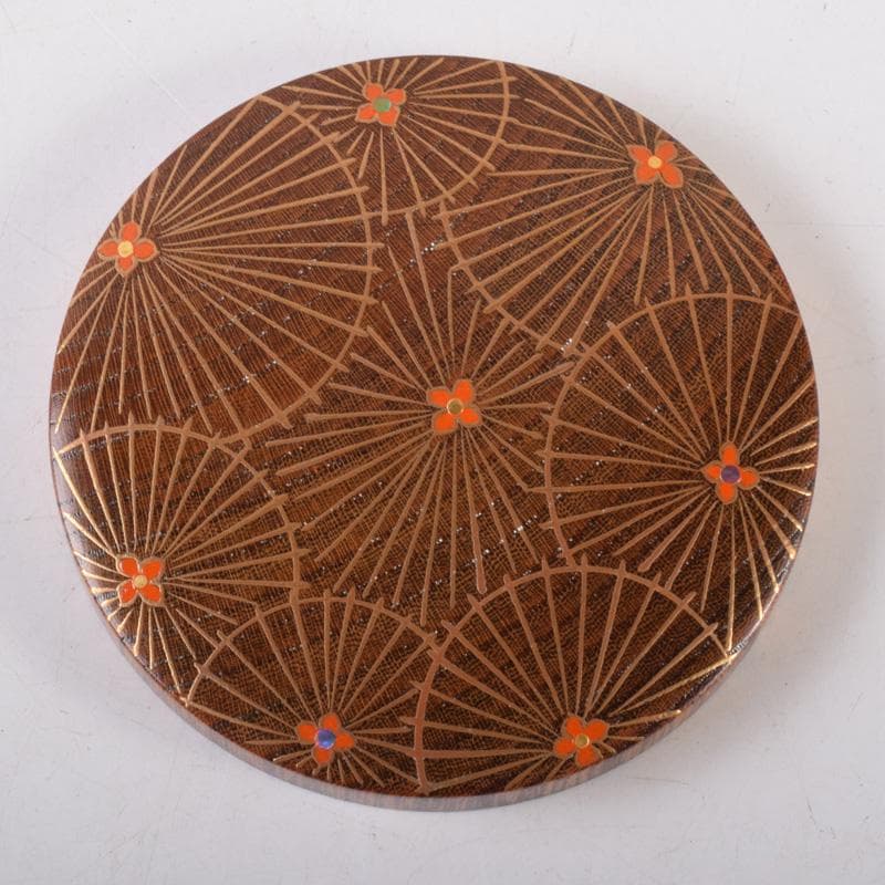 茶道具　蒔絵師　中林貴山作　傘寿蒔絵　香合　共箱　V　8124