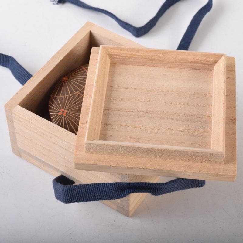 茶道具　蒔絵師　中林貴山作　傘寿蒔絵　香合　共箱　V　8124