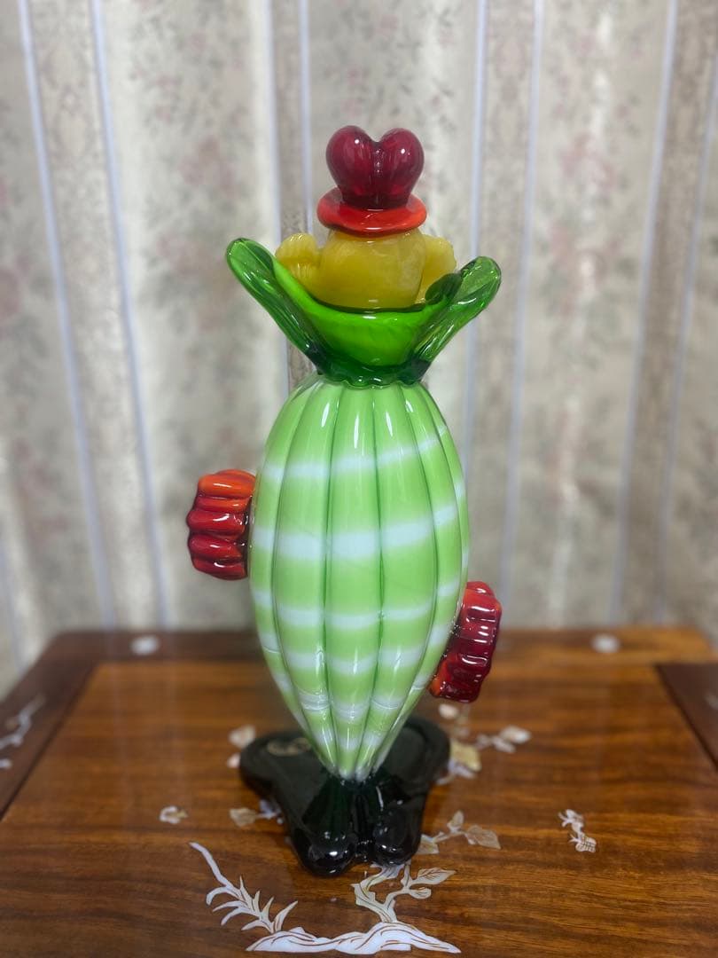 ムラーノガラス】ピエロの置物2点