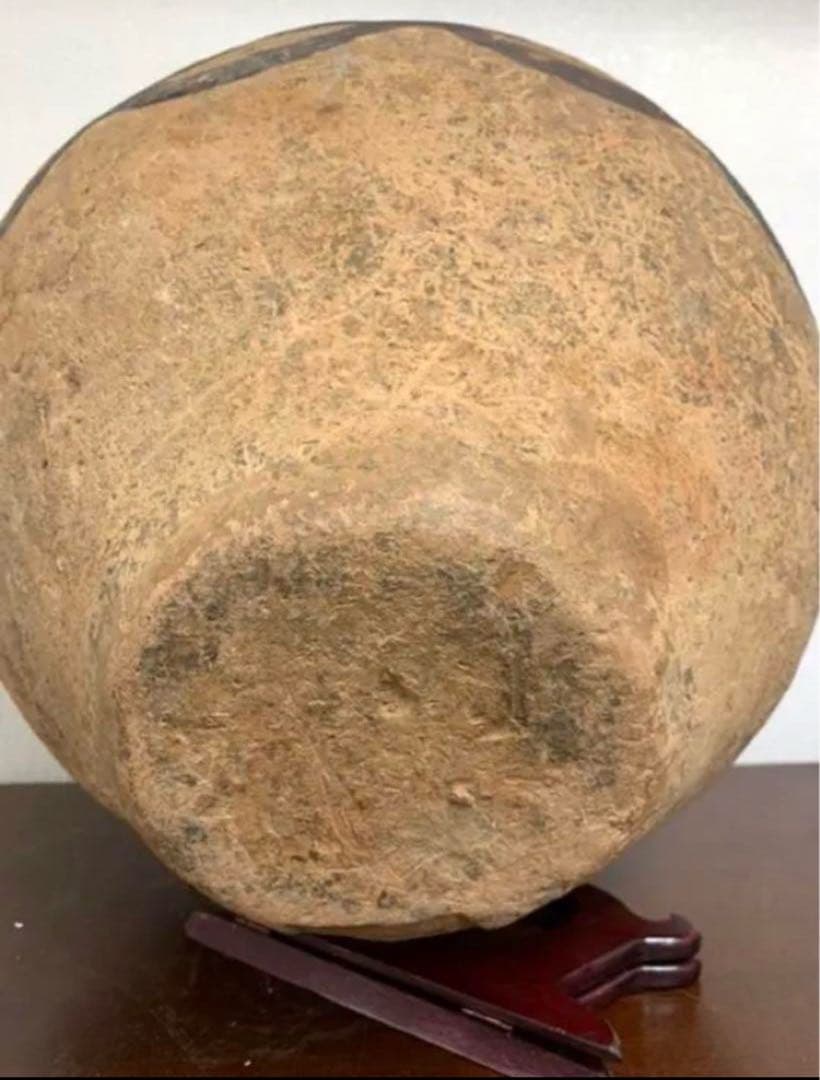 大彩陶 【中国彩陶双耳大壷 土器/出土品】紀元前五千年 【馬家文化 】Y06