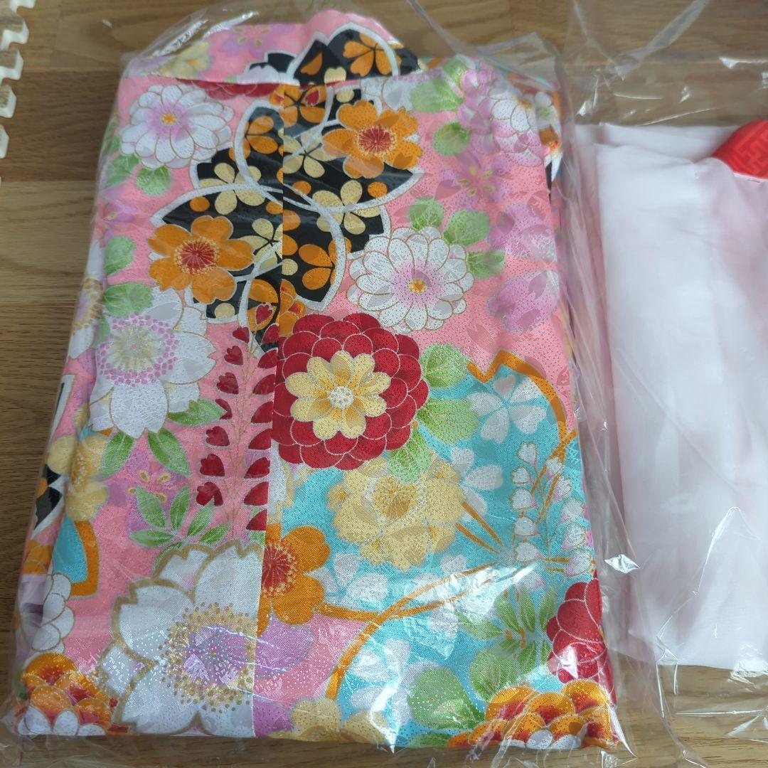 七五三 7才 女児着物フルセット　作り帯と筥迫つき