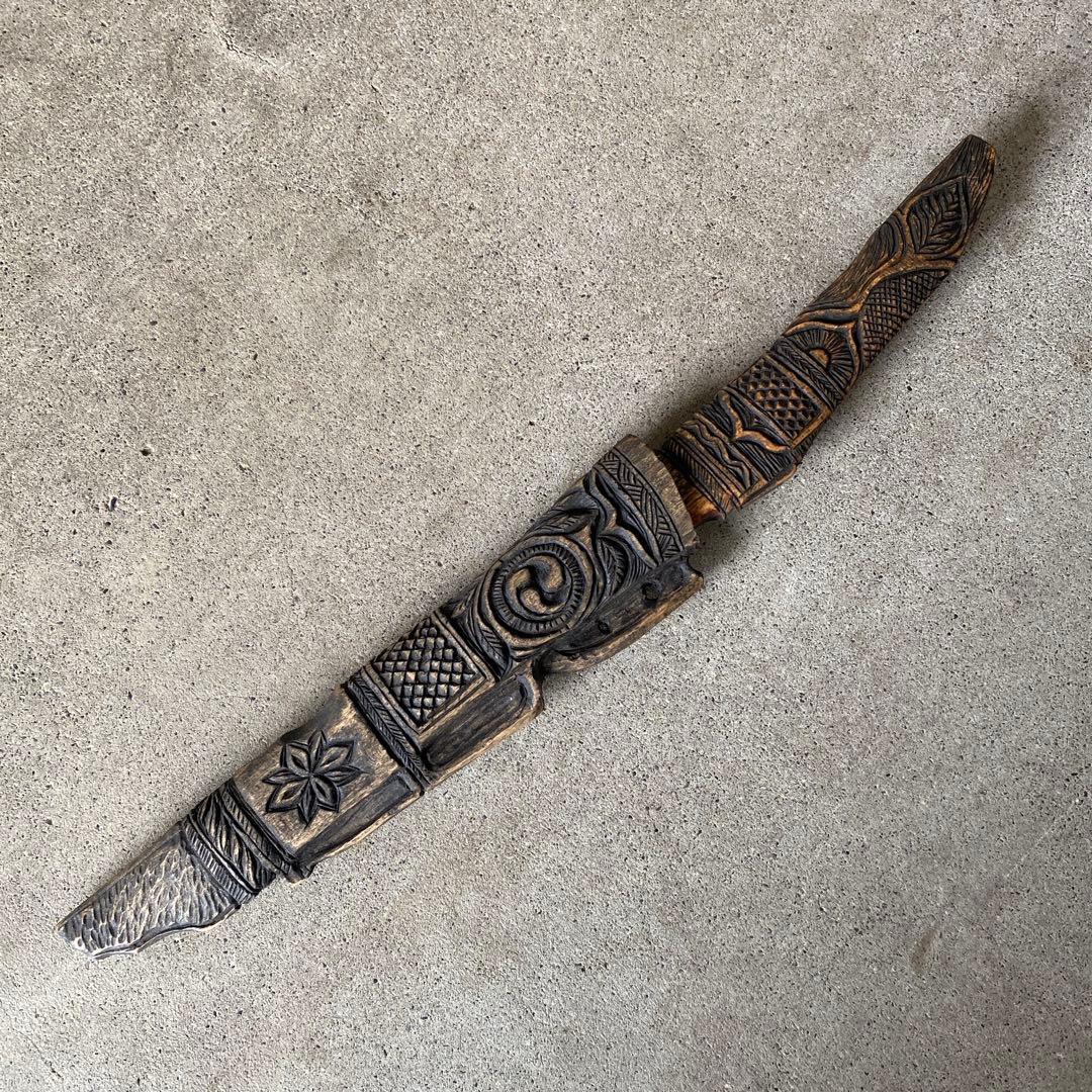 アイヌ マキリ 黒 昭和 工芸品 北海道